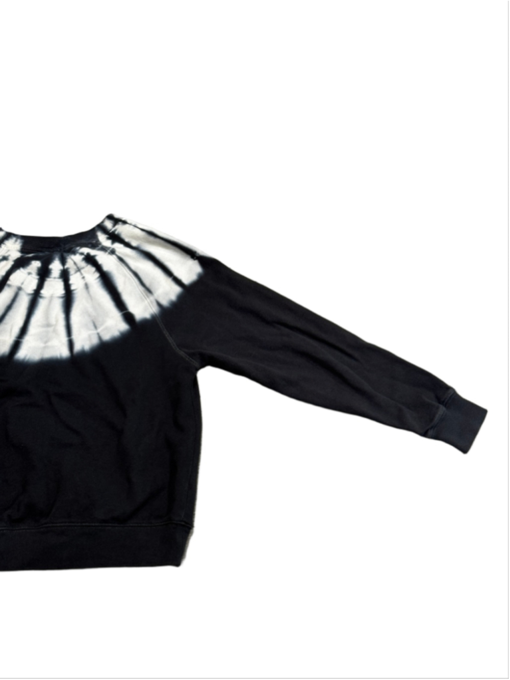 Old Navy Tie Dye Ombre Starburst Collar Oversized Cropped Crewneck Sweatshirt - Picture 5 of 5